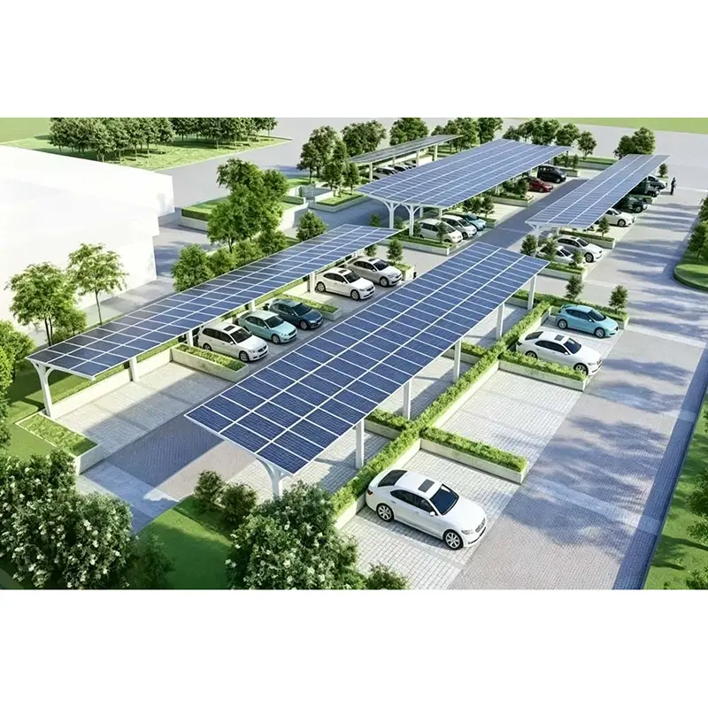 Kvadrat Boru Günəş Carport Sistemi
